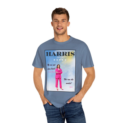 Kamala Harris "We Are Not Going Back - We Run The World" - Unisex Garment-Dyed T-shirt