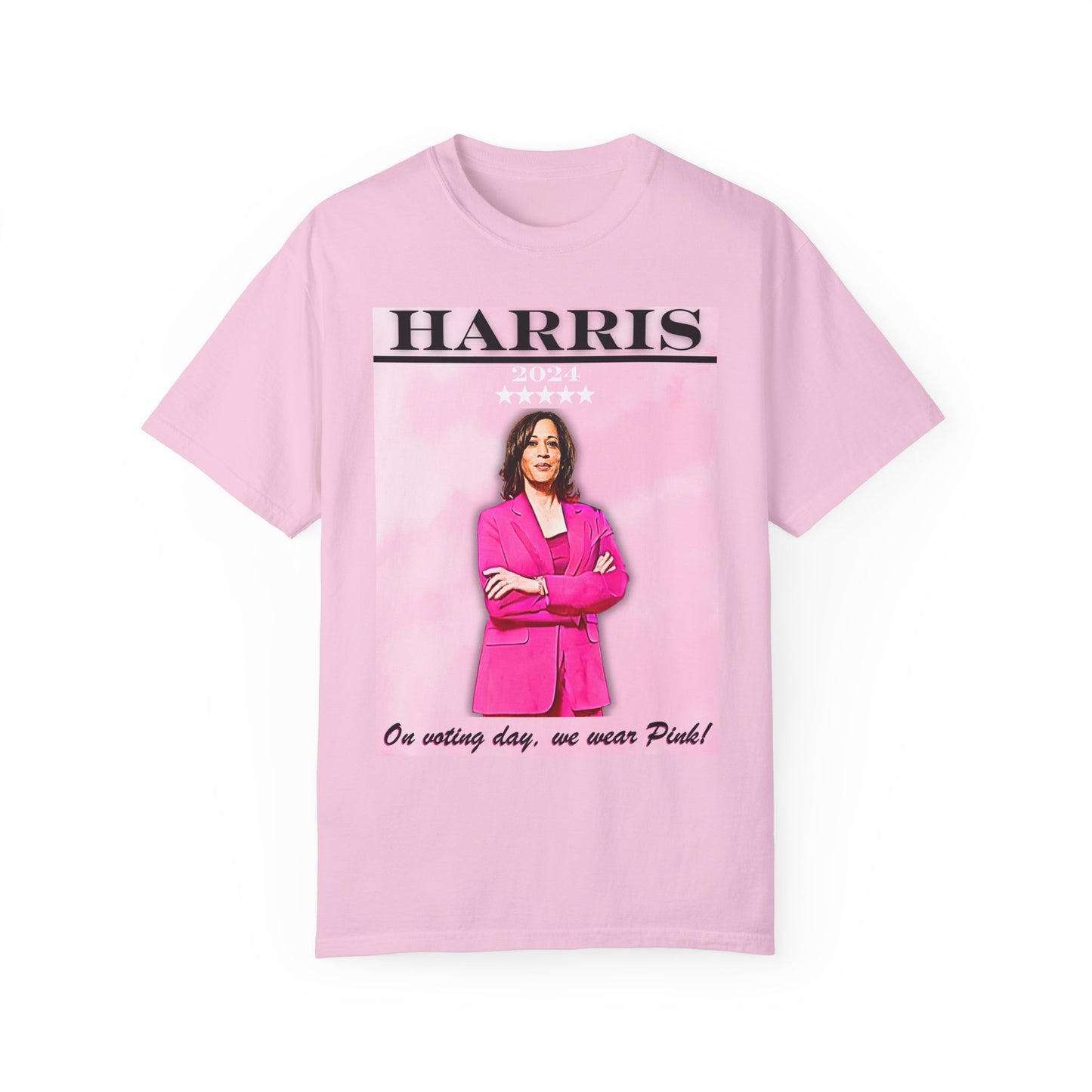 Kamala Harris "On Voting Day We Wear Pink" - Unisex Garment-Dyed T-shirt