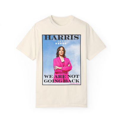 Kamala Harris "We Are Not Going Back" Blue Sky - Unisex Garment-Dyed T-shirt