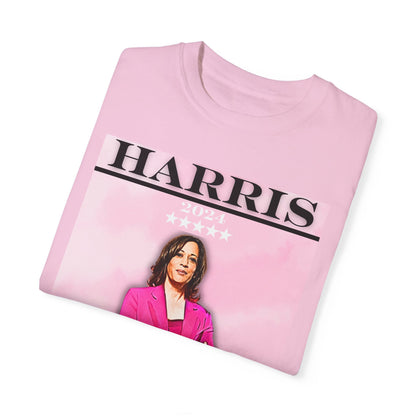 Kamala Harris "On Voting Day We Wear Pink" - Unisex Garment-Dyed T-shirt