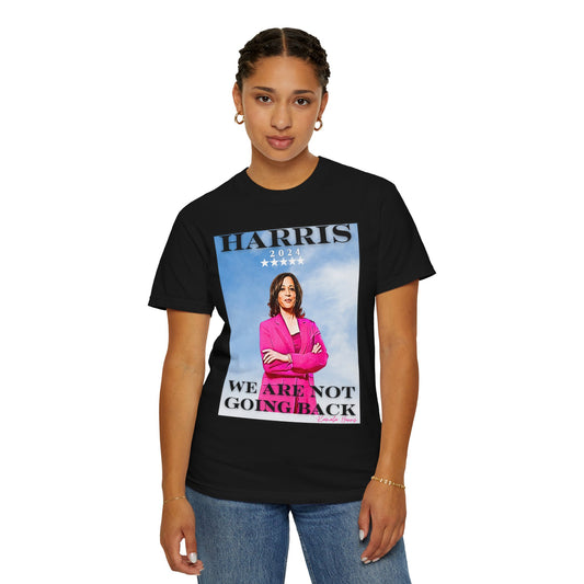 Kamala Harris "We Are Not Going Back" Blue Sky - Unisex Garment-Dyed T-shirt