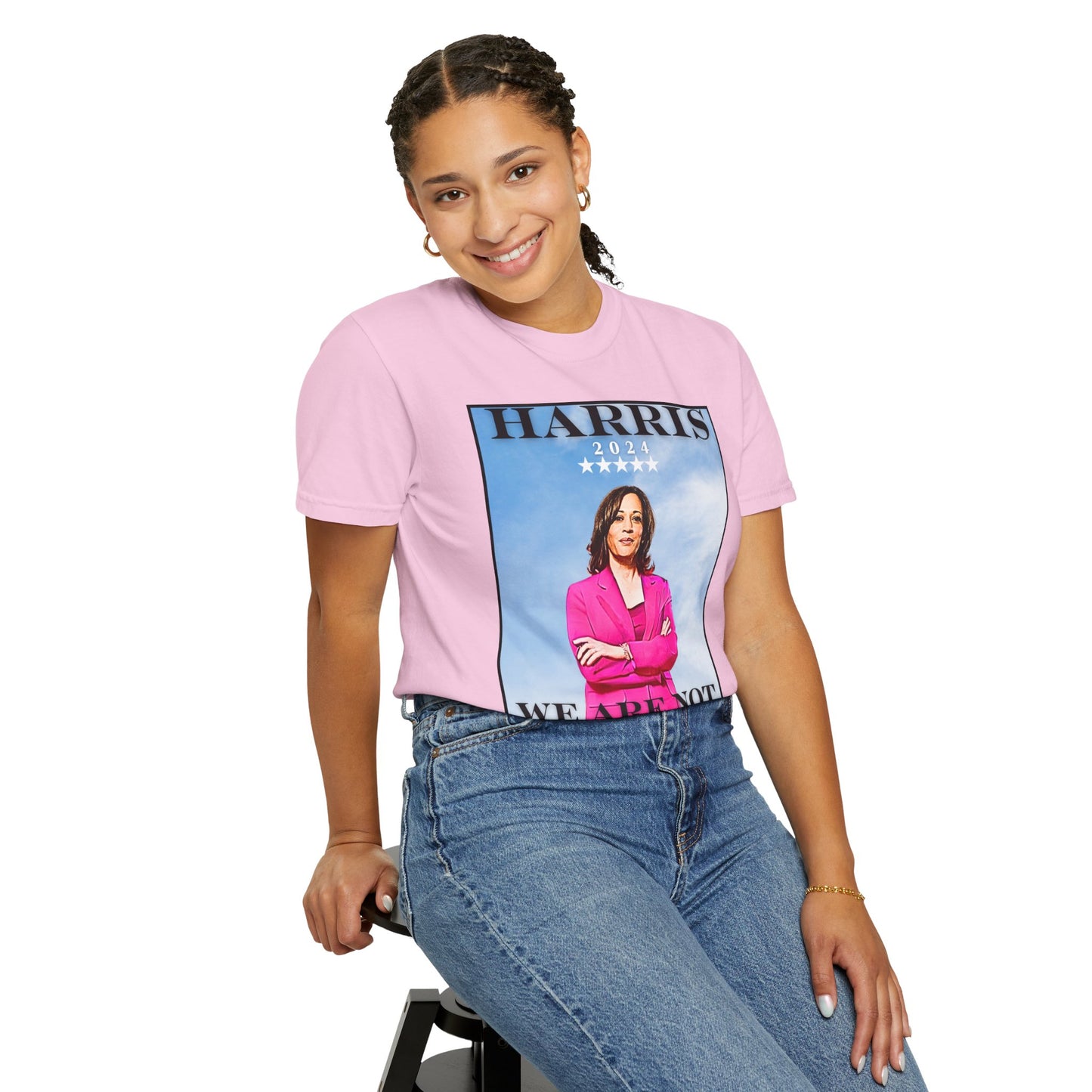 Kamala Harris "We Are Not Going Back" Blue Sky - Unisex Garment-Dyed T-shirt